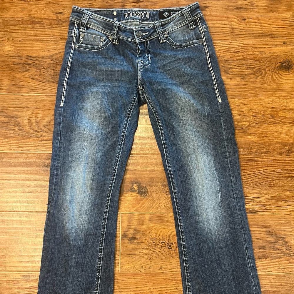Rock & Roll Cowgirl Mid Rise Bootcut Jeans Size 28x32